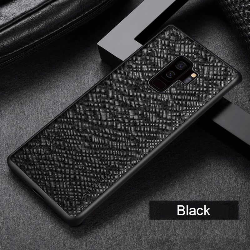 Case for Samsung Galaxy S9 S8 Plus Cross pattern Leather cover Luxury coque for Samsung Galaxy S9+ case