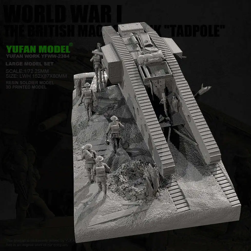 YUFAN MODEL 1/72 Resin model kit self-assembled and colored YFWW-2384/3D