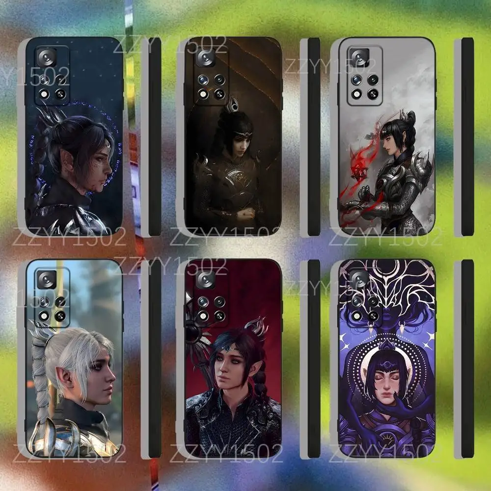 

B-Baldurs Gate 3 Shadowheart Phone Case For Samsung S25,S24,Ultra,S20,S30,Plus,S22,S23,Ultra,Plus,5G Soft Black