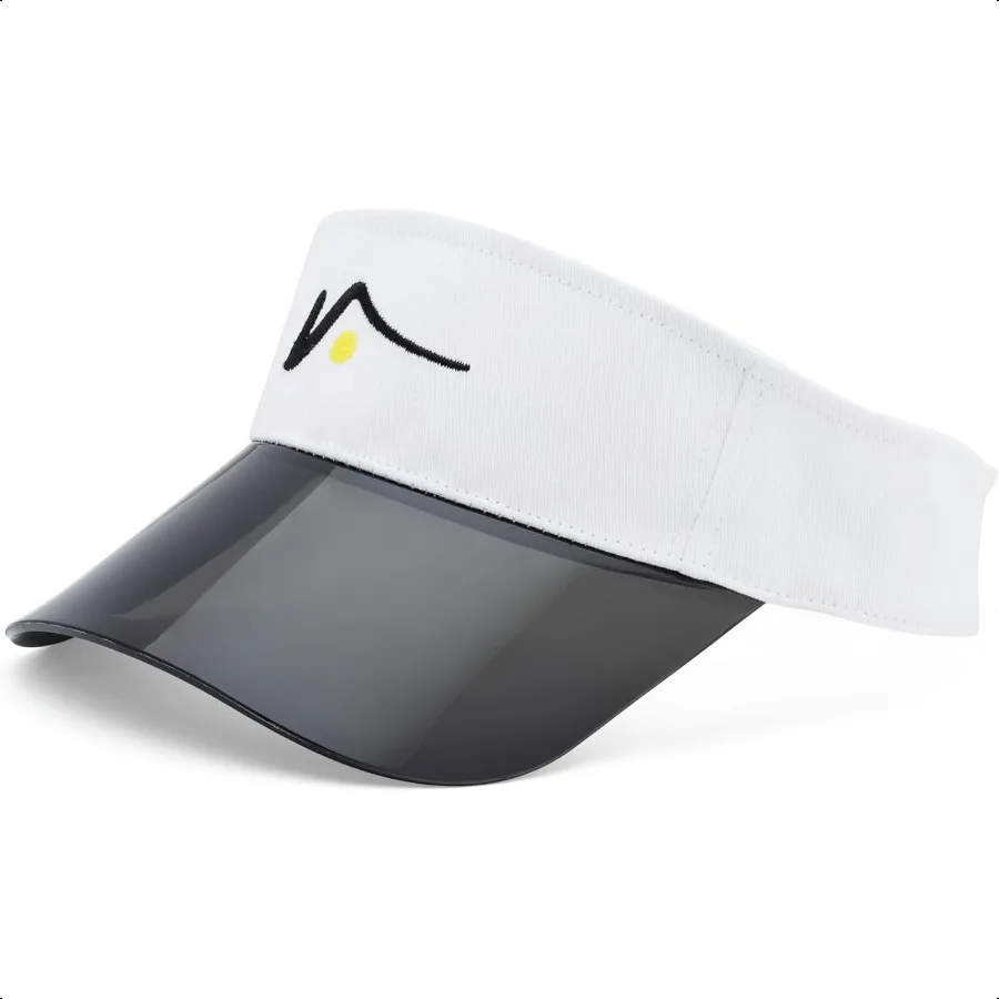 

VISTO Sports Visor with SeeThrough Brim NoGlare UV Sun Protection 100% Chino Cotton Adjustable Strap
