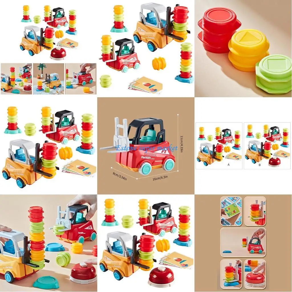 090B Leuke stapellading Vorkheftruck Indoor Play Traagheidsspeelgoedtruck voor kinderen
