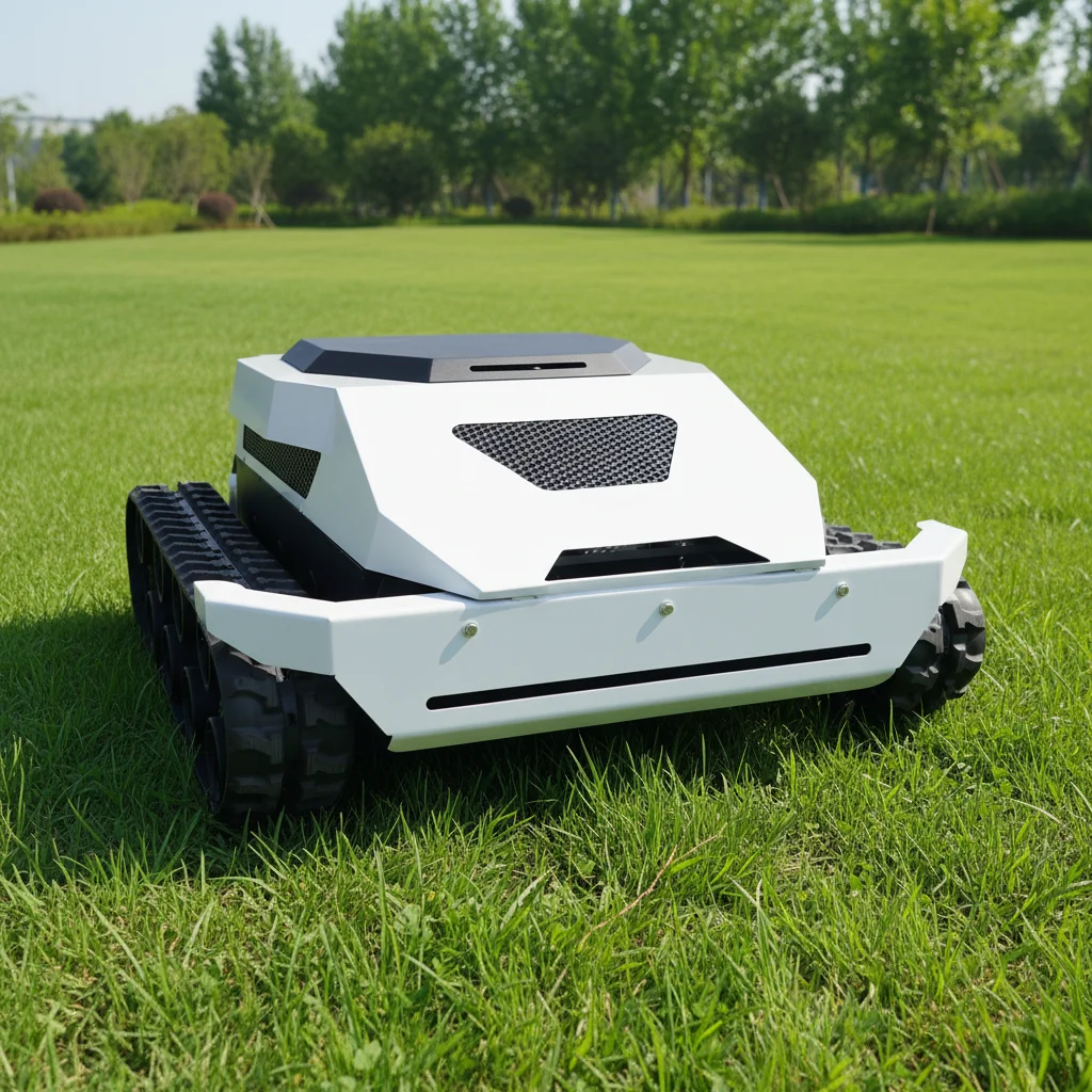 

Многофункциональная газонокосилка-робот с дистанционным управлением и регулируемой высотой стрижки