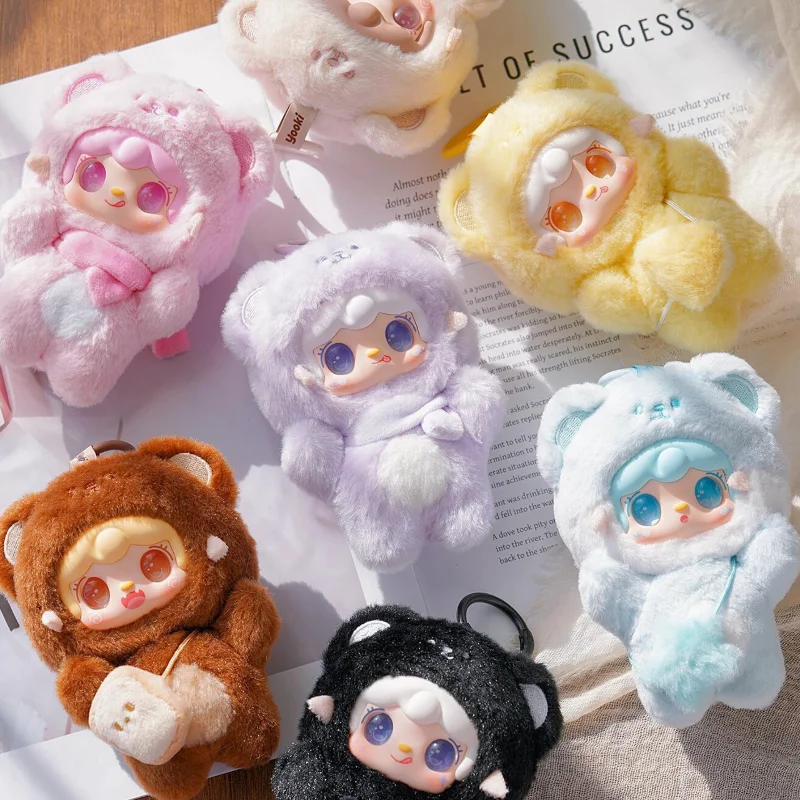 100 % Original Yooki V4 Take a Bite of The Little Bear Series Blind Box Mystery Box Toys Niedliche Action-Anime-Figur, Modellspielzeug