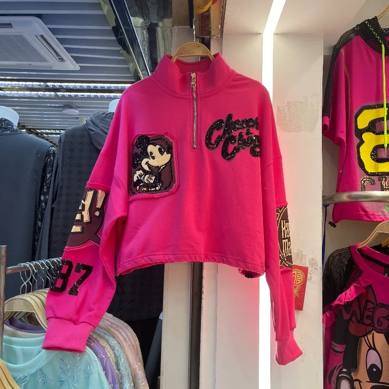 2025 Autumn New Korean Style Loose Slimming Versatile Baseball Jacket Women's Unique Design Long Sleeves Zipper Coat Jaquetas