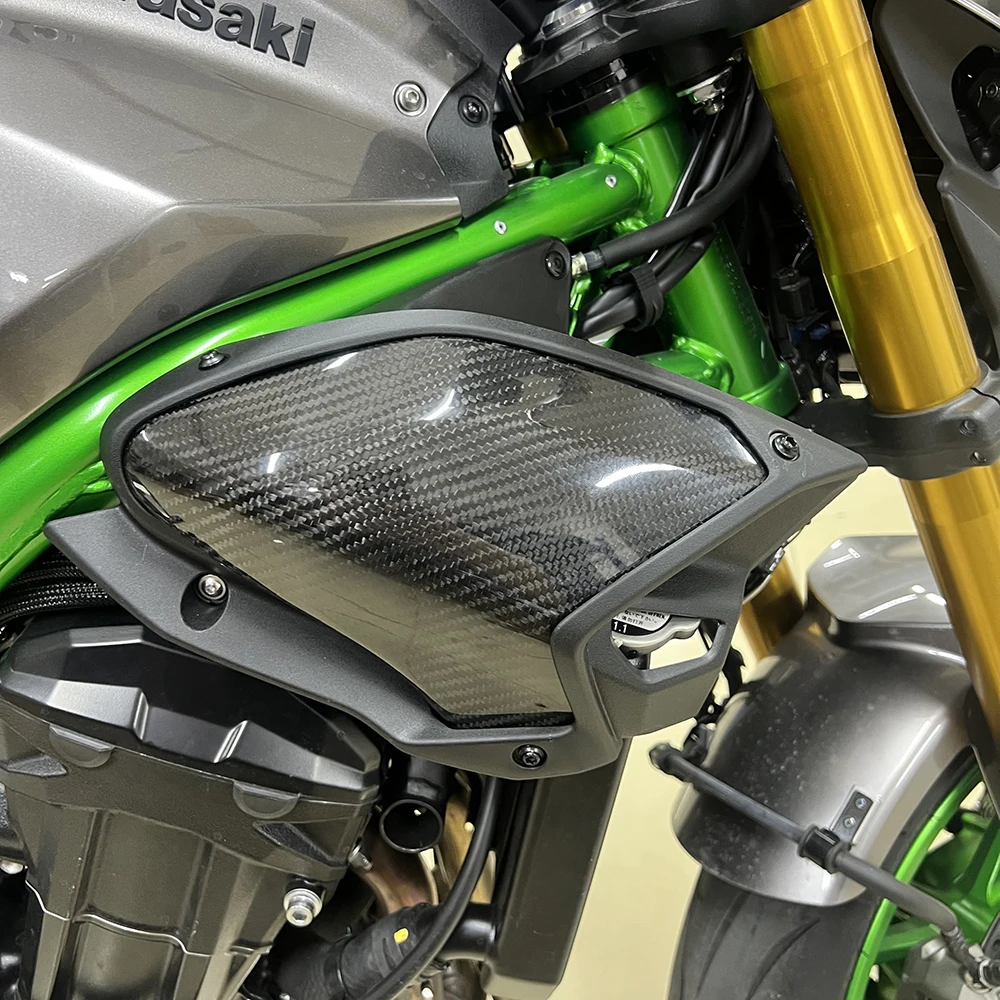 NEW Motorcycle carbon fiber Water Tank Left & Right Side Panel Shell Cover Air Inlet Cover Side Gas Guard For Z900 Z900SE 2025-