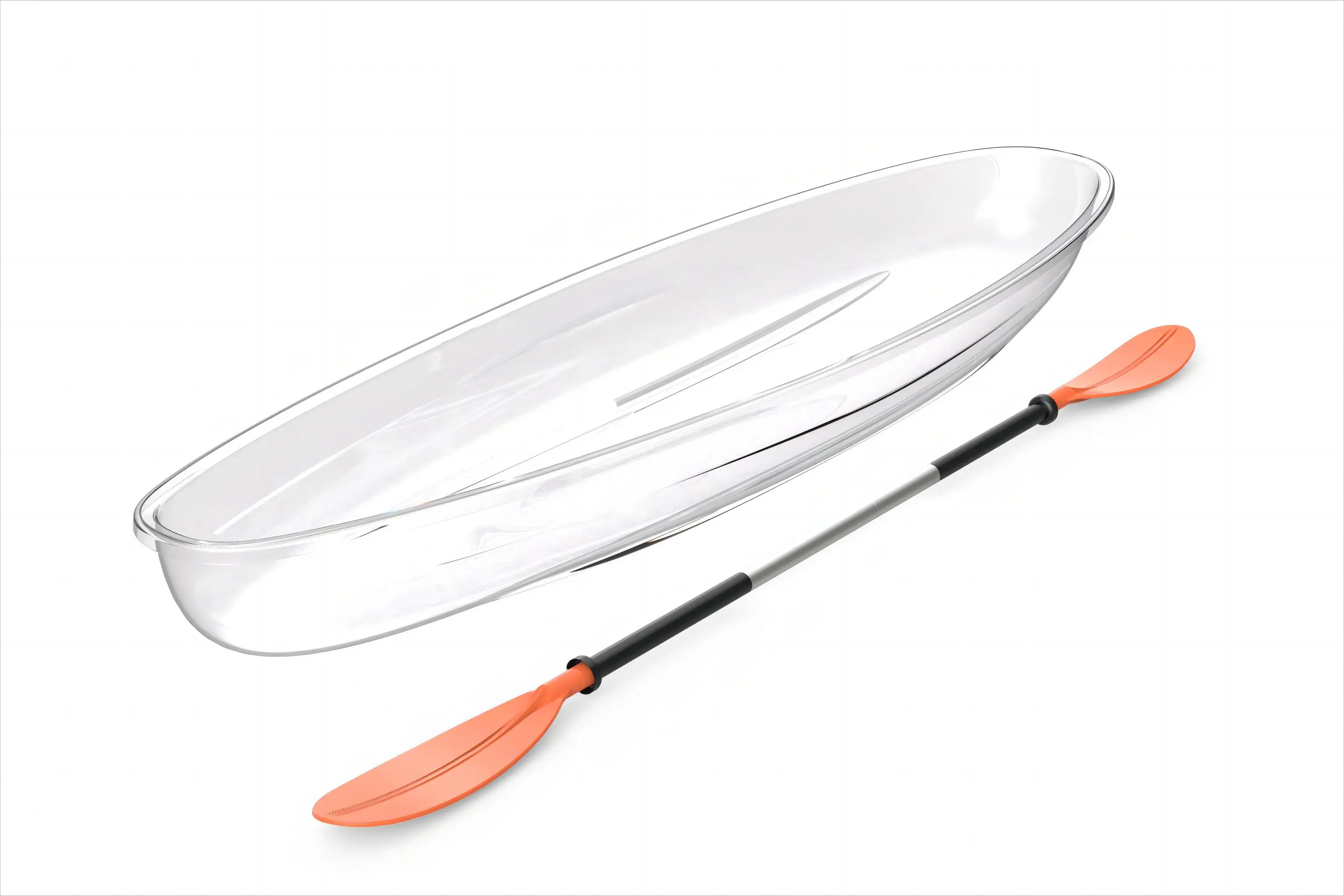 2023 Popular wholesale PC Transparent boat completely clear boat double transparent kayak boat