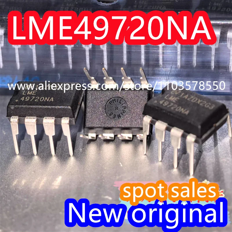 5PCS  100% brand new original LME49720NA LME49720 low-noise high fidelity dual audio operational amplifier IC chip PDIP-8