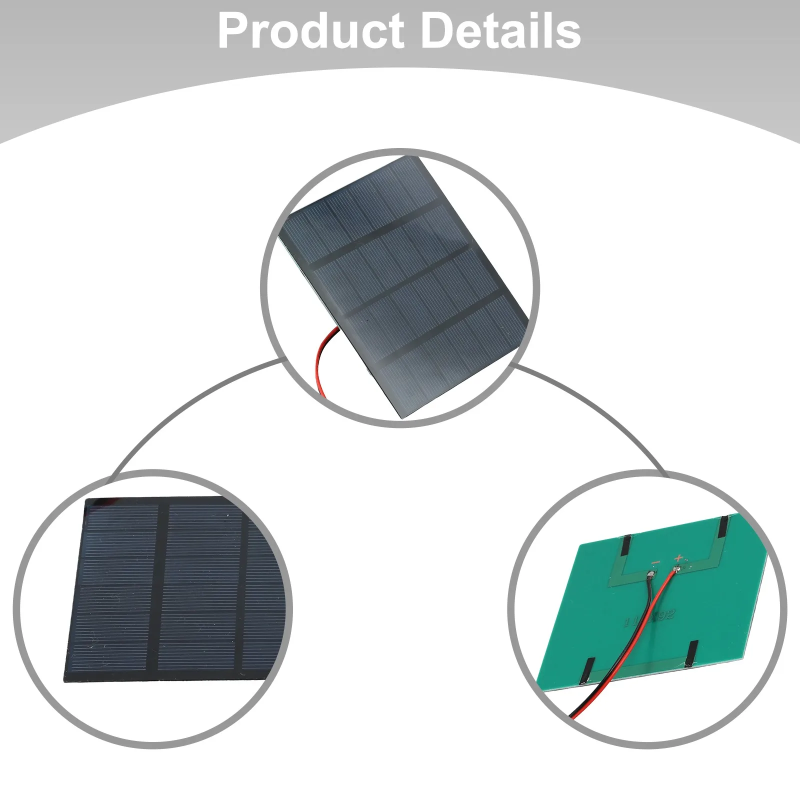 Compact Design DIY Solar System 6V Working Voltage Efficient Energy Conversion Compact Solar Panel For DIY Projects