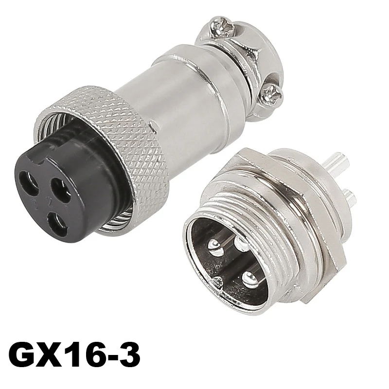 5SET 10PCS M/F GX16 2 3 4 5 6 7 8 9 10 P Pin 16MM Air Male+Female Docking Circular Aviator  Aviation Plug Socket Connector