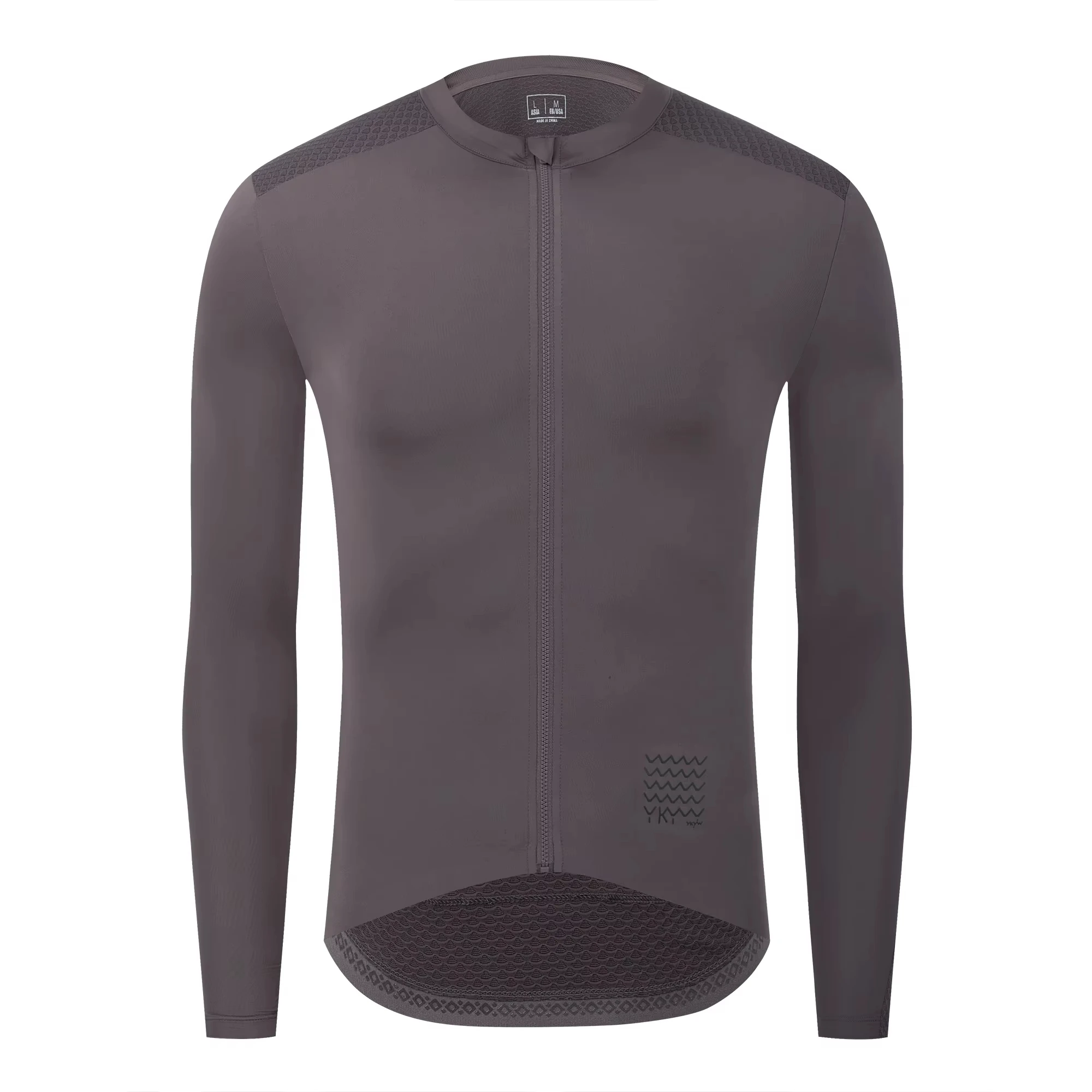 YKYWBIKE Long Sleeve Thin Cycling Jersey Men Classic Solid Color Pro Road Bike Race Tops Breathable Bicycle Shirt Male Jersey image 3