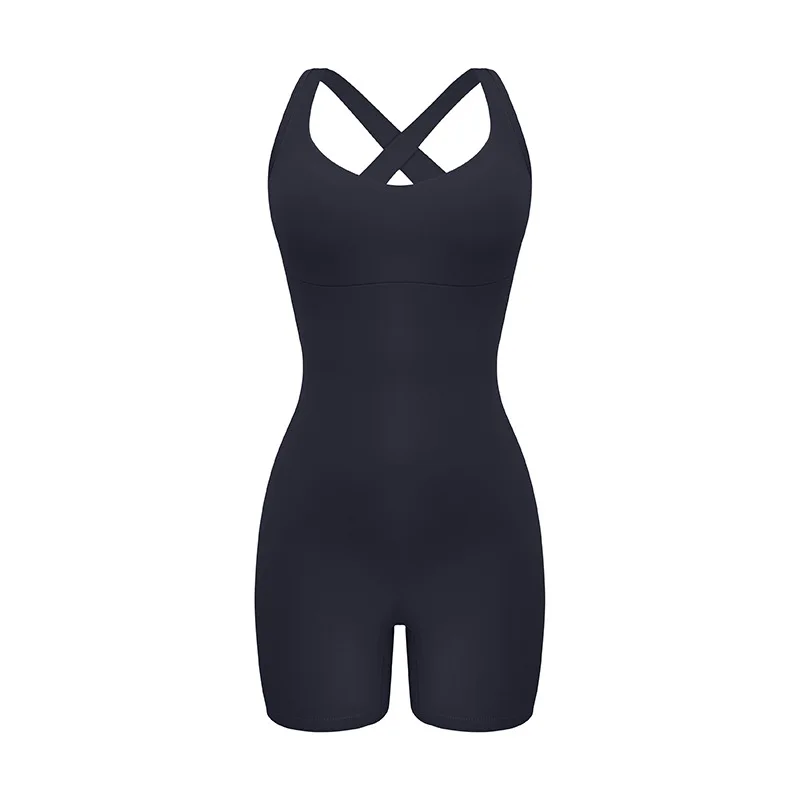 

Mermaid Curve 2025 New Women Fitness Clothing Product bodysuit High Support Cross Hollow-out Beauty Back Shorts Yoga Jumpsuit