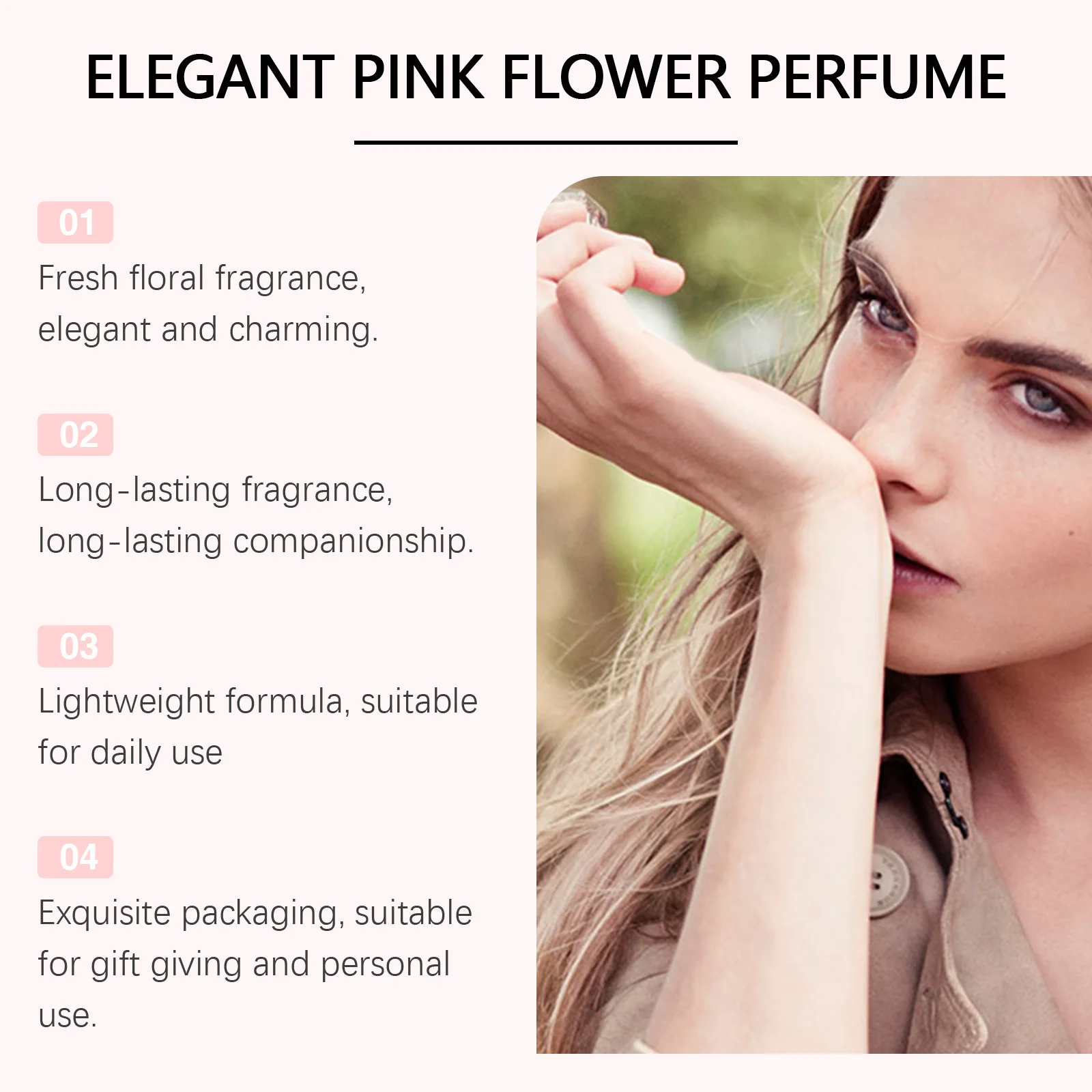 Roxelis Elegant Perfumes for Women Flower Jasmine Long-Lasting Elegant Spray Perfume Blendable Floral Beauty Supplies Body Mist