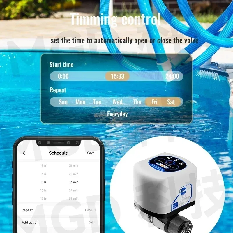 صمام Zigbee3.0 الذكي DN15/DN20/DN25 Smat Home App التحكم عن بعد يعمل مع eWelink تحية أليكس أليس مساعد جوجل #3