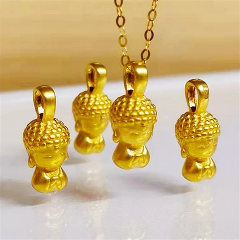 

1pcs Pure 999 24K Yellow Gold 3D Bless Buddha Pendant 0.2-0.3g