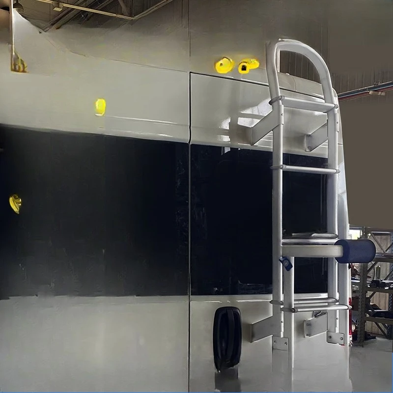 

Аксессуары для модификации автофургона Высокая лестница Chase V80, задняя лестница из алюминиевого сплава, педальная лестница, складная задняя лестница