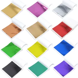 10PCS Gold Foil Leaf 12 Colors for Arts Decoration,DIY Crafts,Paintings,Furniture Decoration,Gold Leaf Sheets.