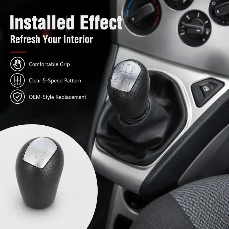 Universal 5 6 Speed Gear Shift Knob Leather Boot For IVECO Daily 2006-2017 Manual Stick Shifter Conversion Kit