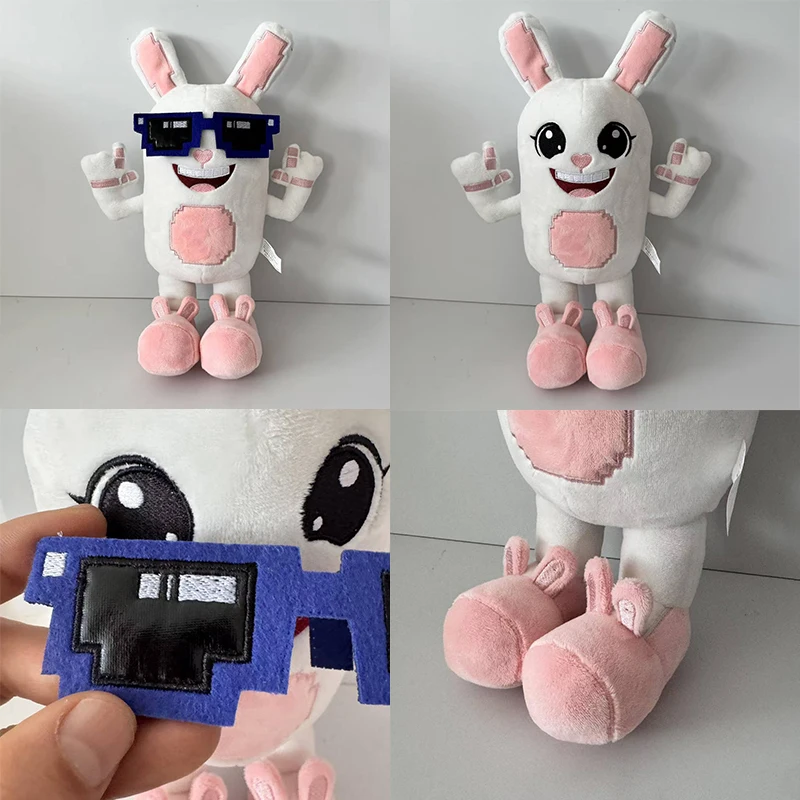 

Новая плюшевая игрушка Boppin Bunny Sahur: Аниме-кролик Pink White Rabbit, милый аниме-персонаж, подарок на день рождения