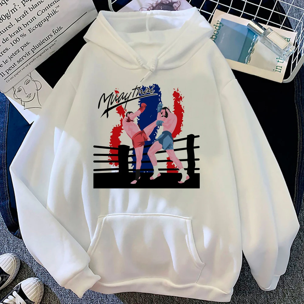 

Muay Thai hoodies women Korean style anime harajuku Kawaii pulls female 90s Hooded Shirt