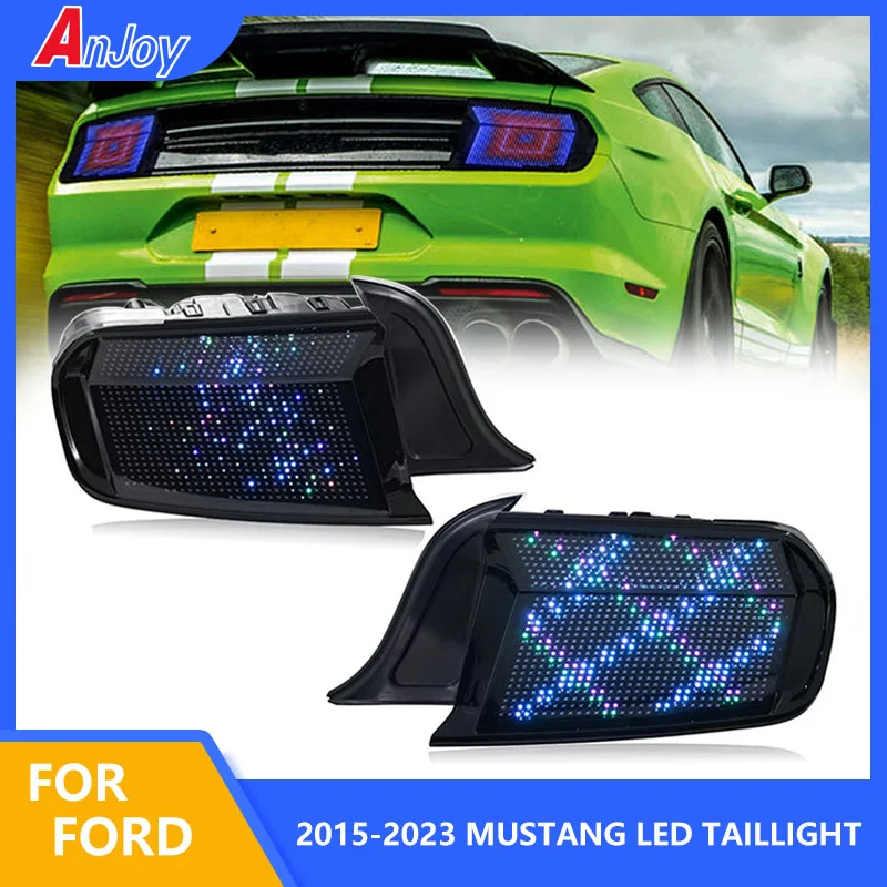 RGB Tail Light for 2015-2023 Ford Mustang With Multiple Animation RGB Modes LED Taillight Assembiy,1Set