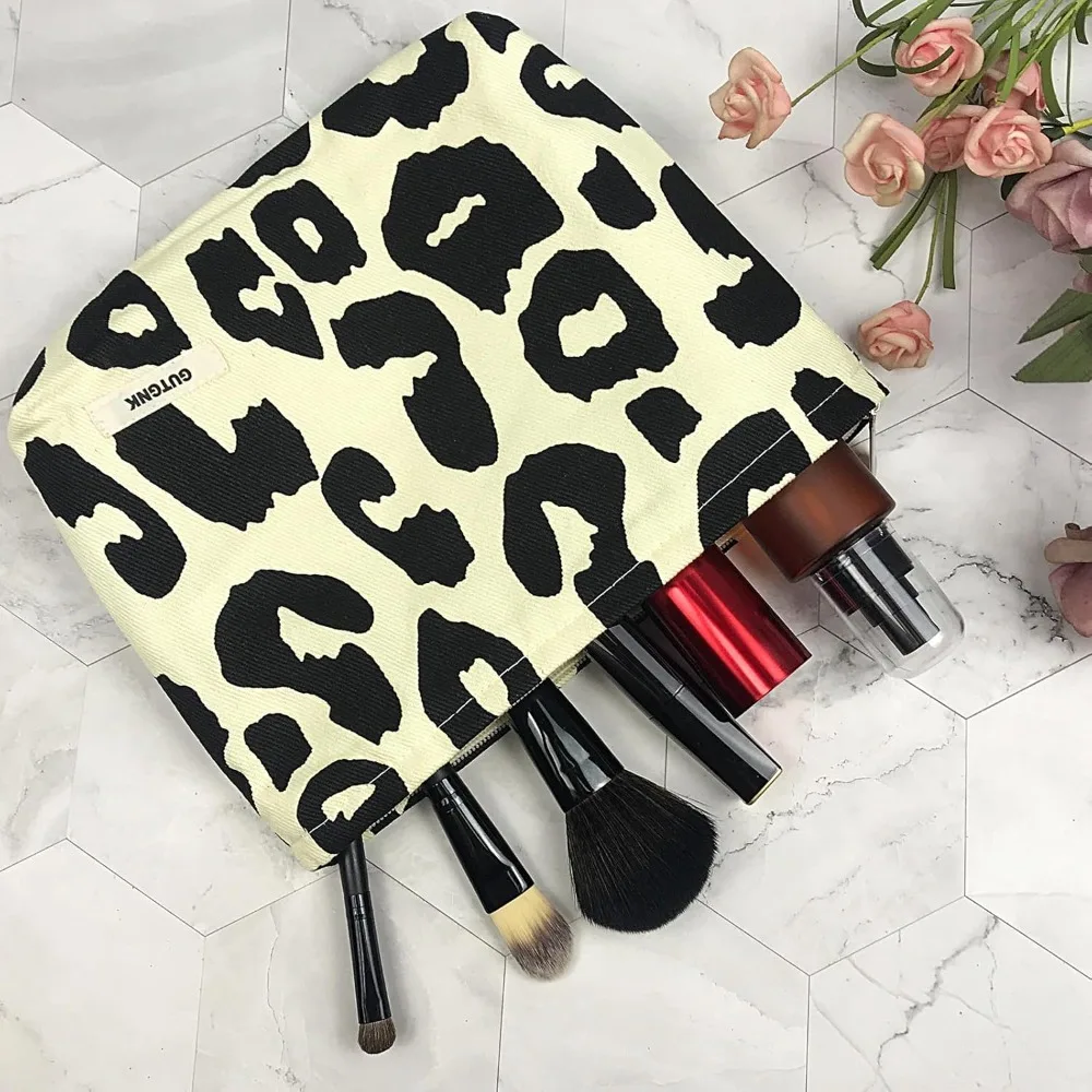 حقيبة مكياج للنساء - حقائب مستحضرات تجميل سروال قصير بتصميم جمالي للسيدات، مقلمة نسائية، مقلمة لطيفة على شكل وجه مبتسم #2