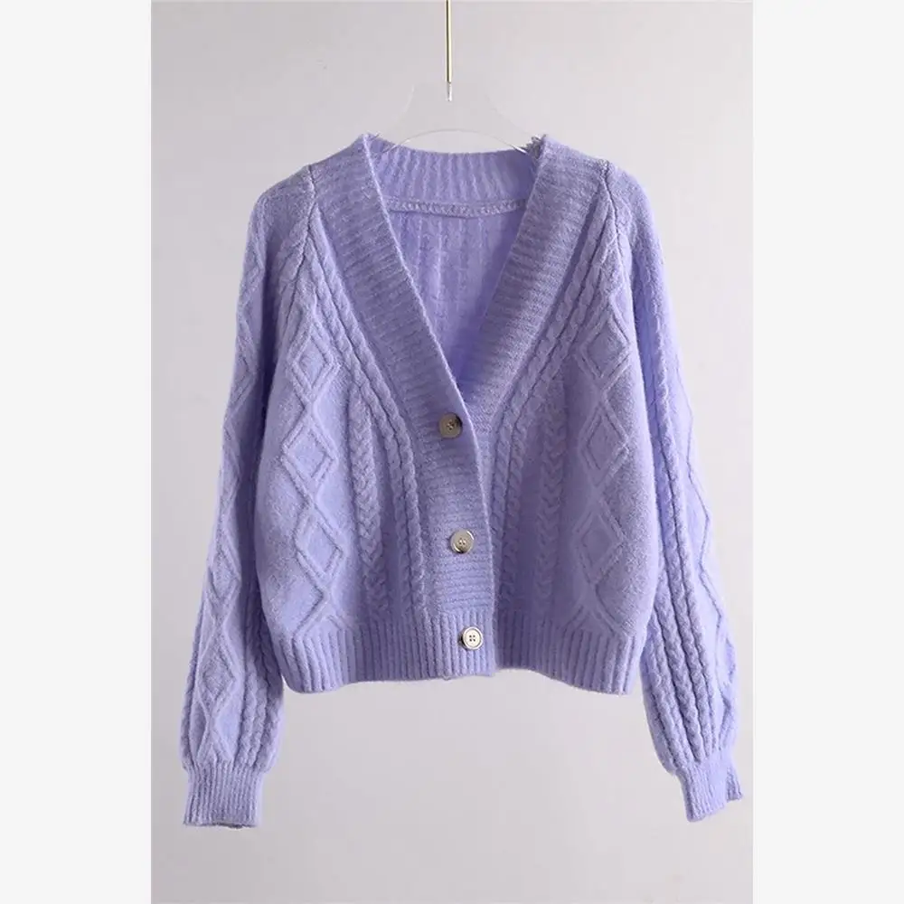 

Ele ort Open Cardigan Women's Loose Knitted Sweater Gentle Faionable Lightweight Autumn Apparel Polyester Fiber