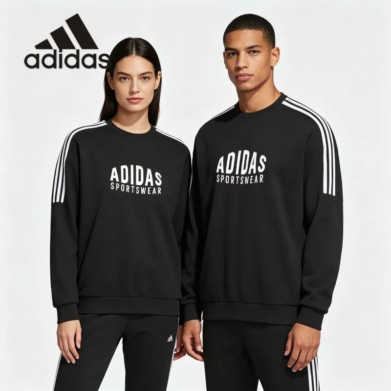 adidas Loose Drop Shoulder Vintage Hoodie Old Sport Aesthetic Urban Casual SweatshirtKF5210 1PCS