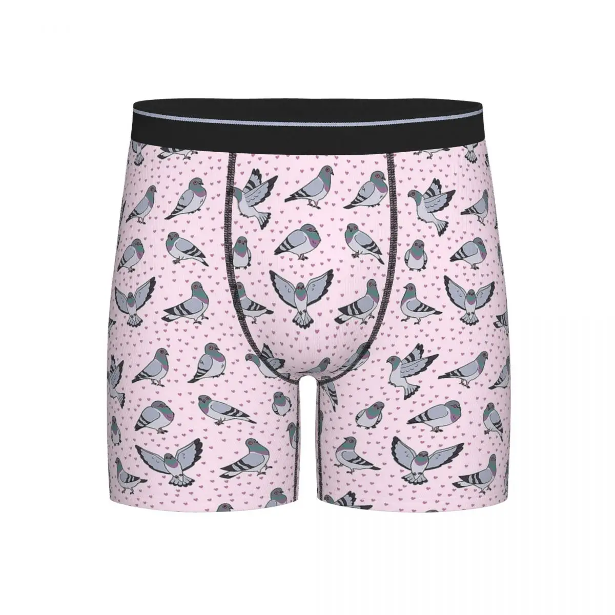 

Long Boxer Underpants Shorts Cute Cartoon Pigeons Pack Panties Men Breathable Underwear for Homme Man Boyfriend Gifts