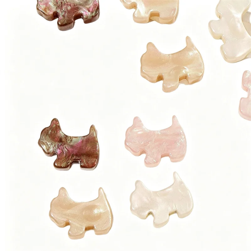 

Wholesale 90pcs/lot color pattern print animals cartoon dogs shape resin cabochon beads diy jewelry garment hair accessory