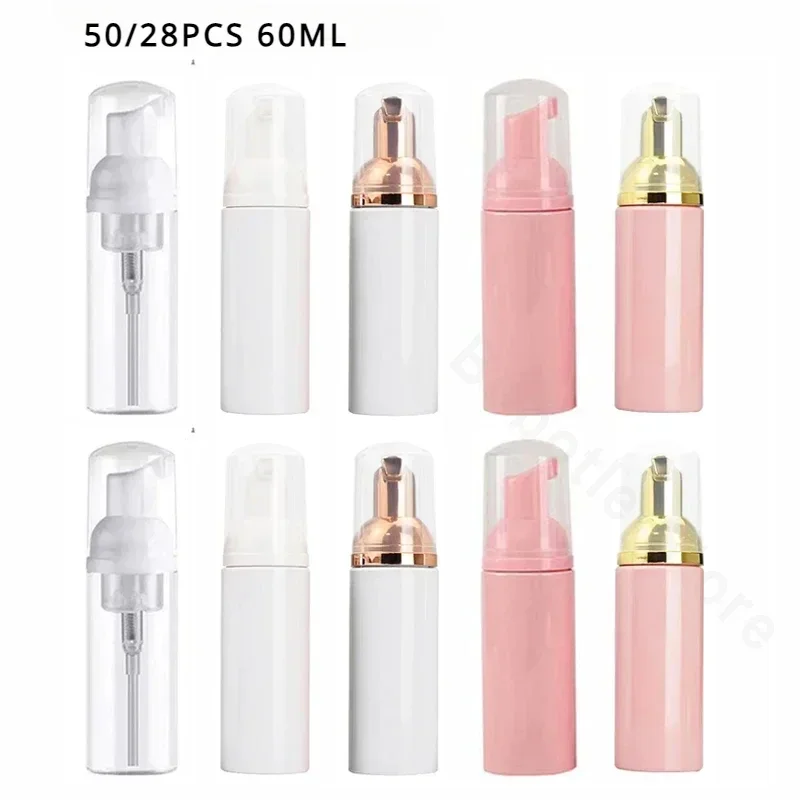 28/50PCS Foam Empty bottle lash shampoo Cleanser bottles eyelash Foamer Pump Bottle Cosmetic Soap Dispenser wholesale 60ml