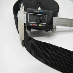 Cintura di sollevamento in tessuto di Nylon nero PP, cintura di sicurezza, corda del freno, cintura in vita, corda di rilegatura, striscia di cintura semplice 3mm