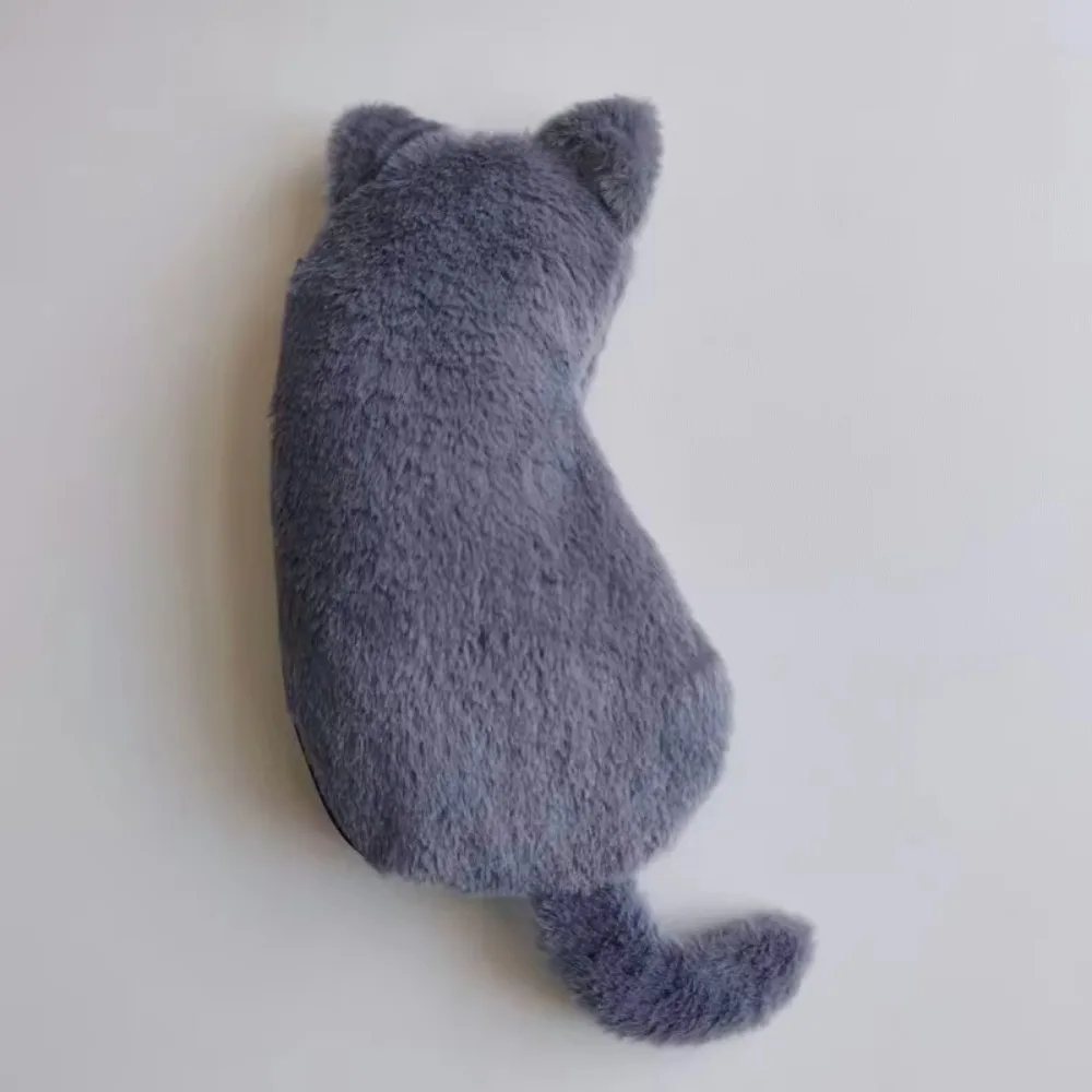 Lovely Kawaii Cat Pencil Bag Soft Cute Fluffy Pencil Case Storage Bag Zipper Animal Stationery Bag Office Supplies