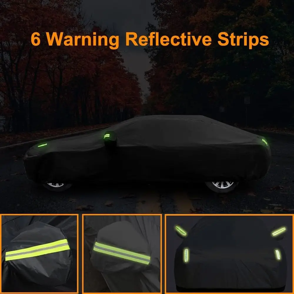 غطاء سيارة مقاوم للماء لجميع الأحوال الجوية لسيارة تويوتا كامري 2007-2026، ميراي 2024-2026، كراون 2018-2026 سيدان - يحمي من المطر والشمس، #3