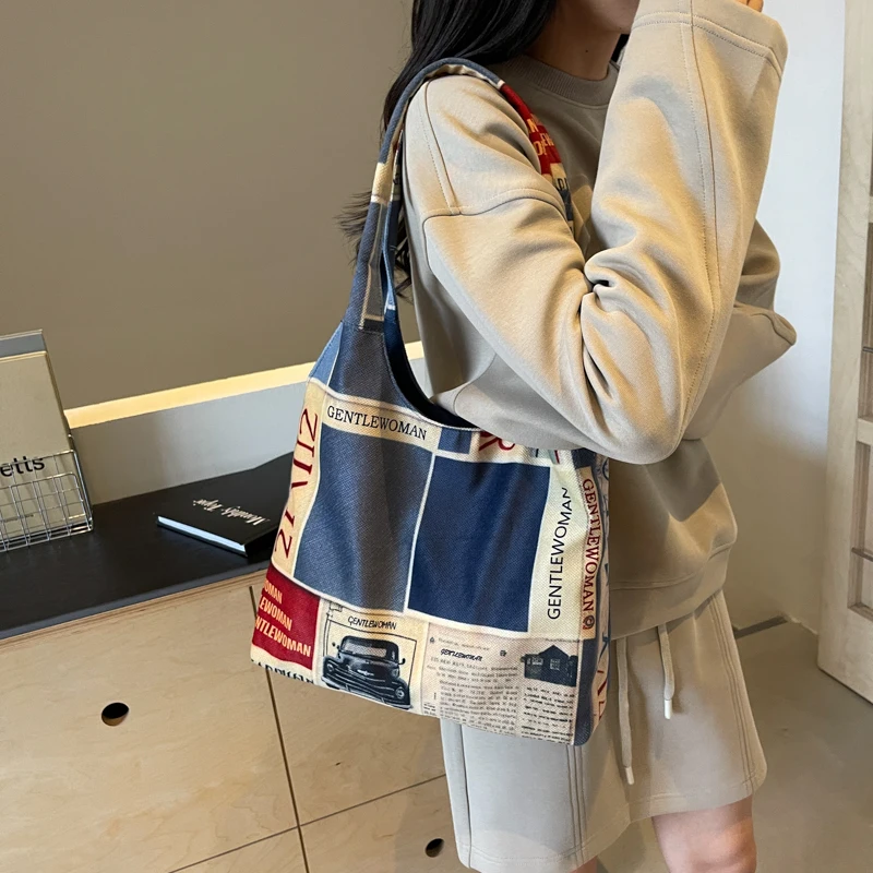 

1Pcs fashionable Large Capacity Tote Bag fashion Commuting To Work Bucket Bag