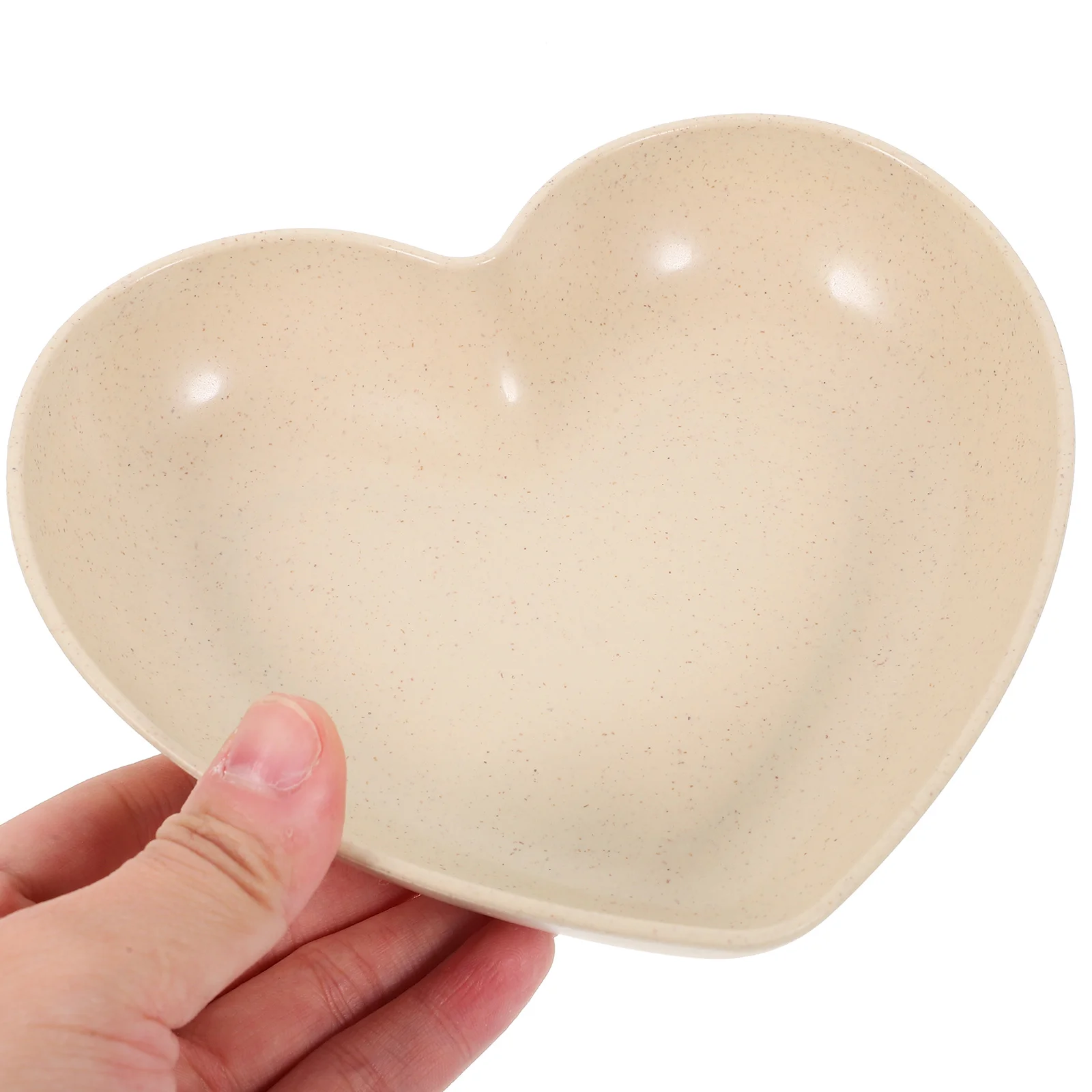 

5pcs Crab Water Dish Heart Shape Food Bowl Durable Pp Wheat Straw Material Easy Clean Anti-Spill Dish For Terrarium