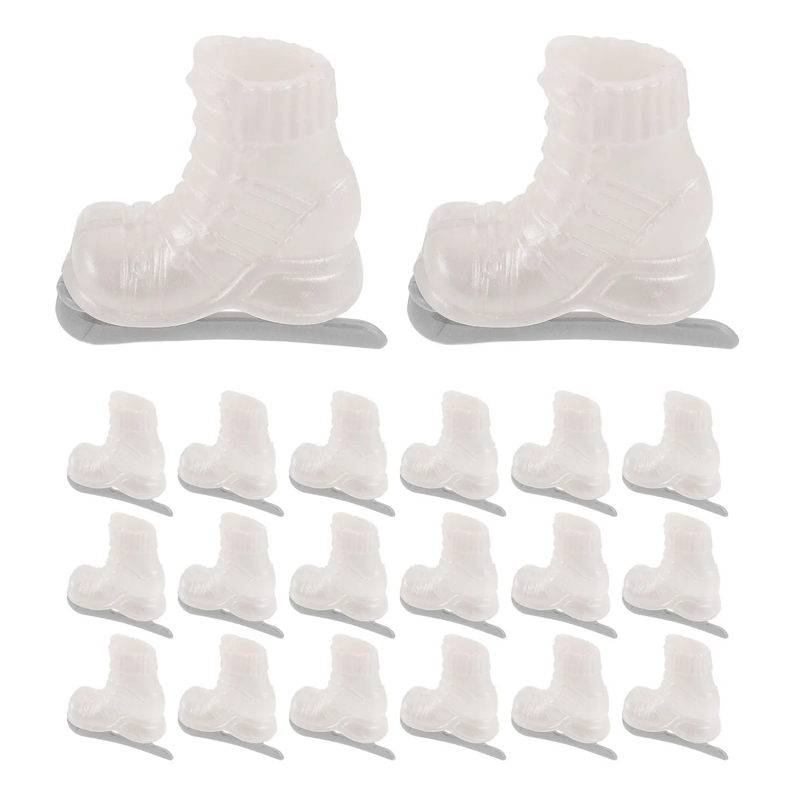 

10Pcs Miniature White Roller Skates 16 Scale Skating Shoes Charming Winter Sports Dollhouse Small Skates Ice Skating Toy