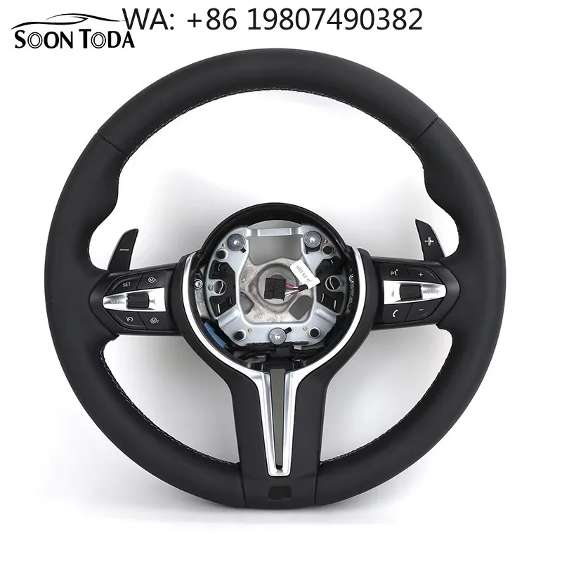 

Half Napa Leather Carbon Fiber Sport Steering Wheel, M Mod Auto Parts Fits M2 M3 M4 M5 M6 X3 X4 X5 X6 All F Vehicles