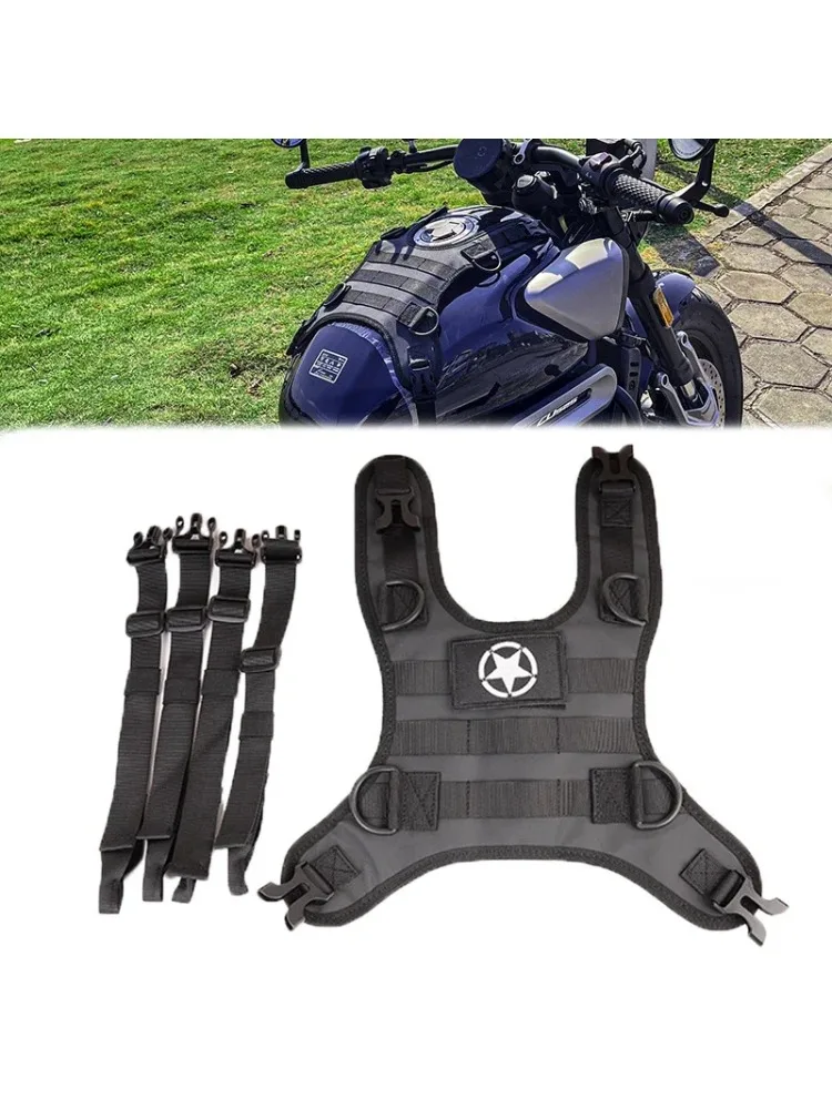 

Universal Motorcycle Fuel Tank Expansion Storage Vest Accessory Support Fixed Clothes For VOGE KOVE HAOJUE HONDA ITALIKA SUZUKI