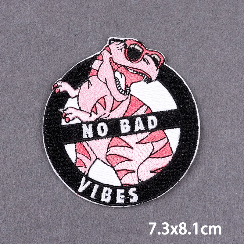 Dinosaur Iron/Sew On Patches For Clothing Thermoadhesive Patches Fusible Patch DIY Embroidery Punk Patch On Clothes