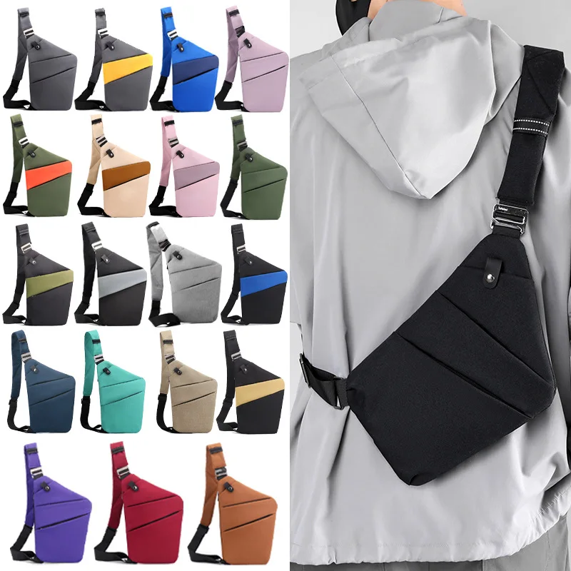 

Gun bag men's chest bag anti-theft close shoulder chest bag left and right sling small backpack women's backpack