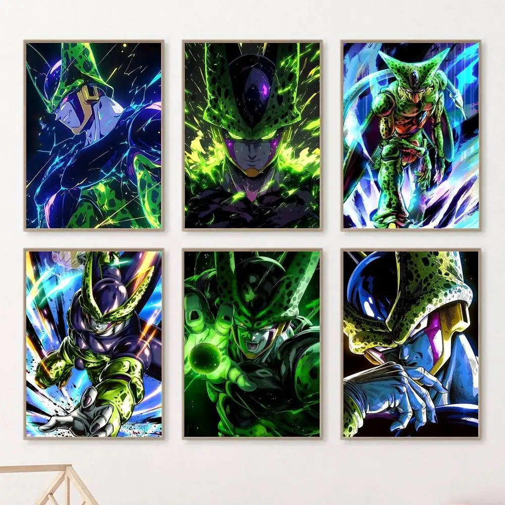 Anime DRAGON BALL Cell Posters HD Print Vintage Wall Art Decor for Home Study Room