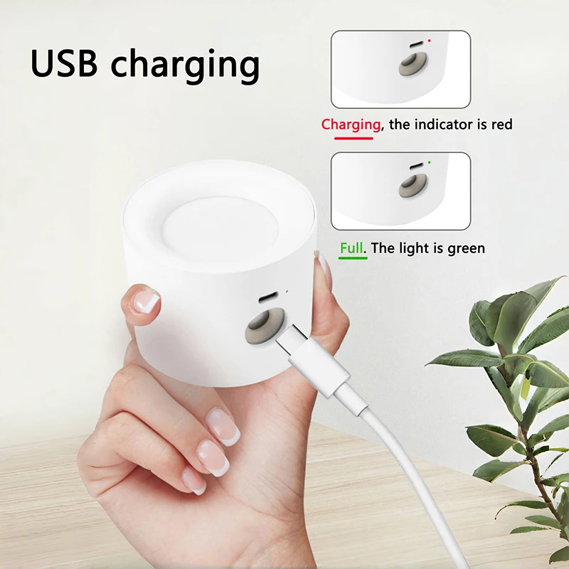 USB Rechargeable Led Wall Lamp Touch Control 360 Rotatable Wireless Portable Night Light For Bedside Bedroom Reading Lamp