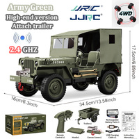 JJRC C8815 1/10 WILLYS Rc Car 1941 Four-wheel Drive RTR Traveler 2.4G Truck Vehicle Off-road Vehicle Adult Toy Children's Gift