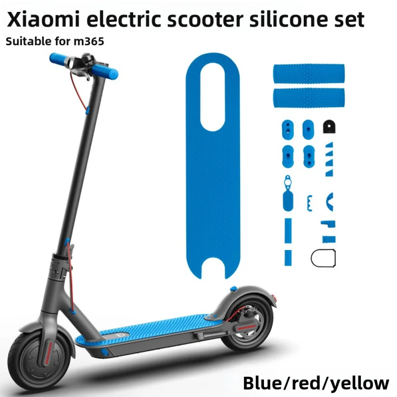 

1 комплект зарядного порта, резиновая пылезащитная заглушка, педаль электрического скутера для Xiaomi M365, силиконовый коврик для ног с ручкой на руль, детали