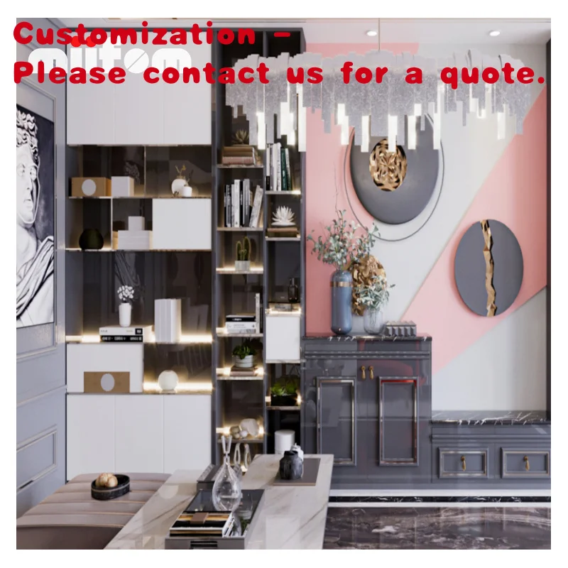 custom.Advanced Fashion High Quality Aluminum Frame  Storage Display Cabinet with Atmosphere Lighting