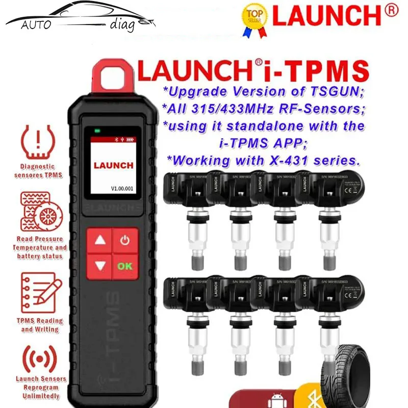 

LAUNCH X431 I-TPMS Automotive Tire Sensor Activator Programming Learning Car Tire Pressure Diagnostic Tools for X431 V PRO3S