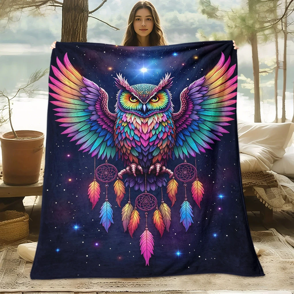 

Top pick1pc Hedgehog Floral Fleece Blanket HD Print 100% Polyester All-Season Cooling Family Friends Gift