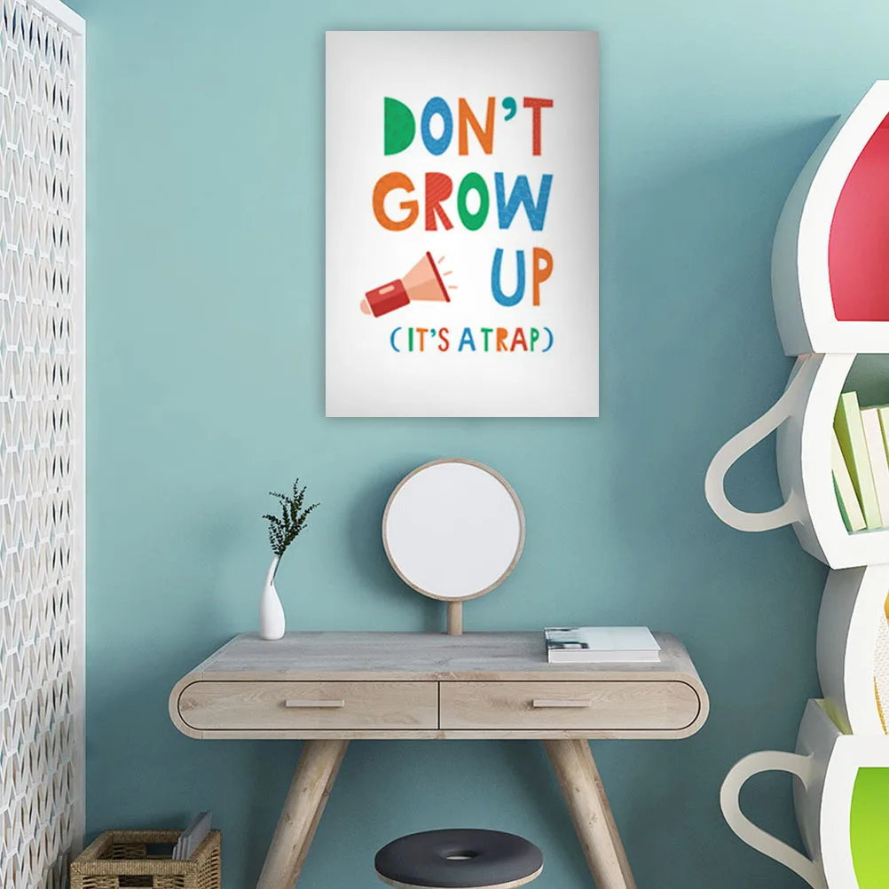

6pcs Letter Decorative Cartoon Wall Art for Nursery Home Kindergarten Room Decoration Sofa Backdrop Household Painting Creative