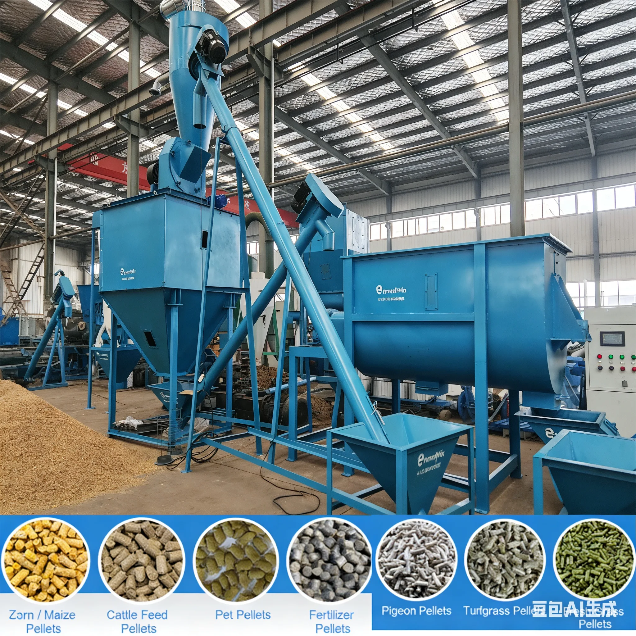 Animal Poultry Livestock Pellet Chicken Cow Fish  Dog Feed Production Making Line /feed Pelletizer Making Machine Line
