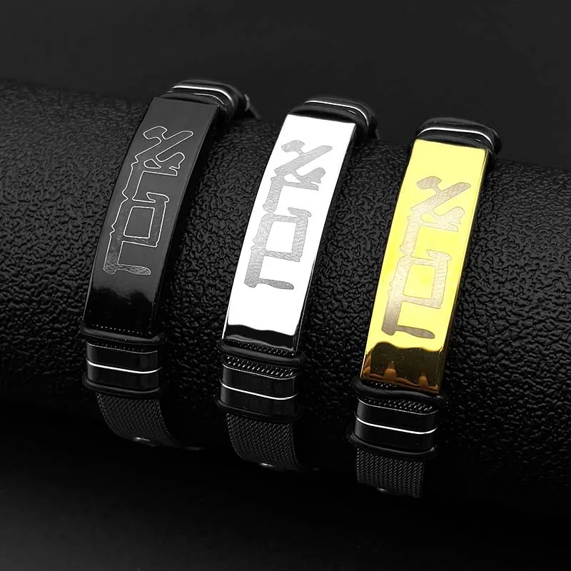 

Hebrew Love Bracelet for Women Men Stainless Steel Gold Silver Color Jewish Israel Amulet Bangles Hand Chain Jewelry Gift